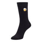 Men's 5pp Embroidery Black Fast Food Socks