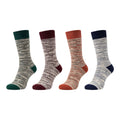 Men's 4pp Bright Slub Casual Boot Socks