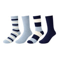 Men's 4pp Nautical Stripe Casual Boot Socks