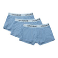 3 Pack Mens Boxers Mid Blue Navy Contrast