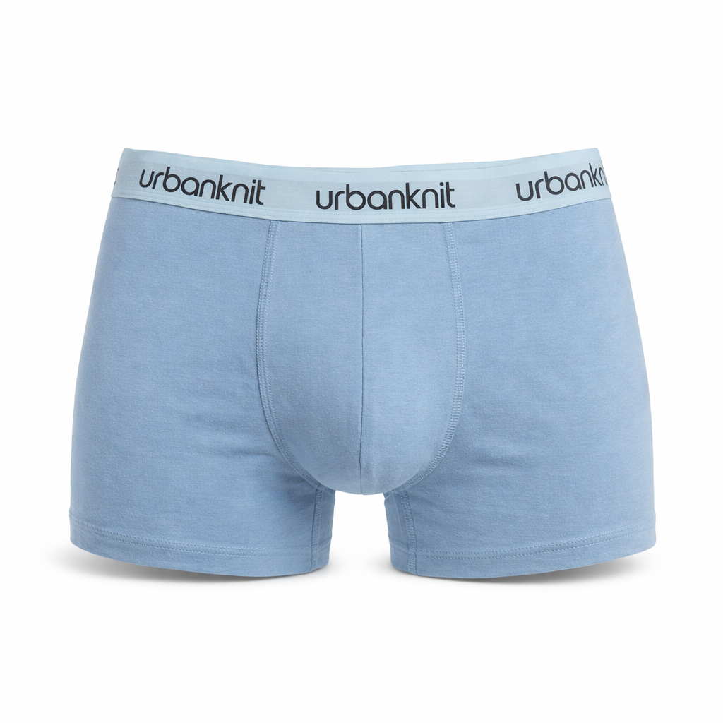 3 Pack Mens Boxers Mid Blue Navy Contrast