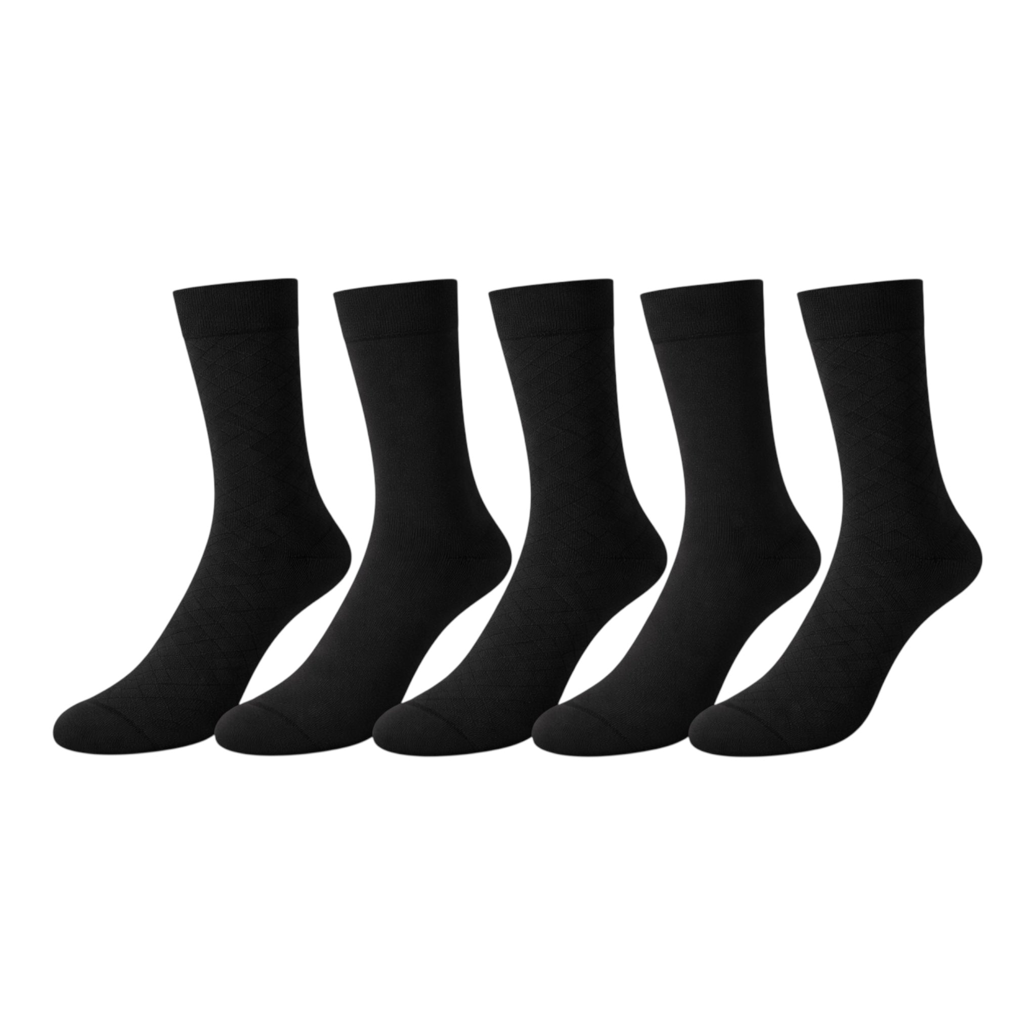 Men's 5pp Bamboo Ankle Socks - Black