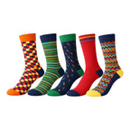 Men's 5pp Bright Ankle Socks - Zig Zag