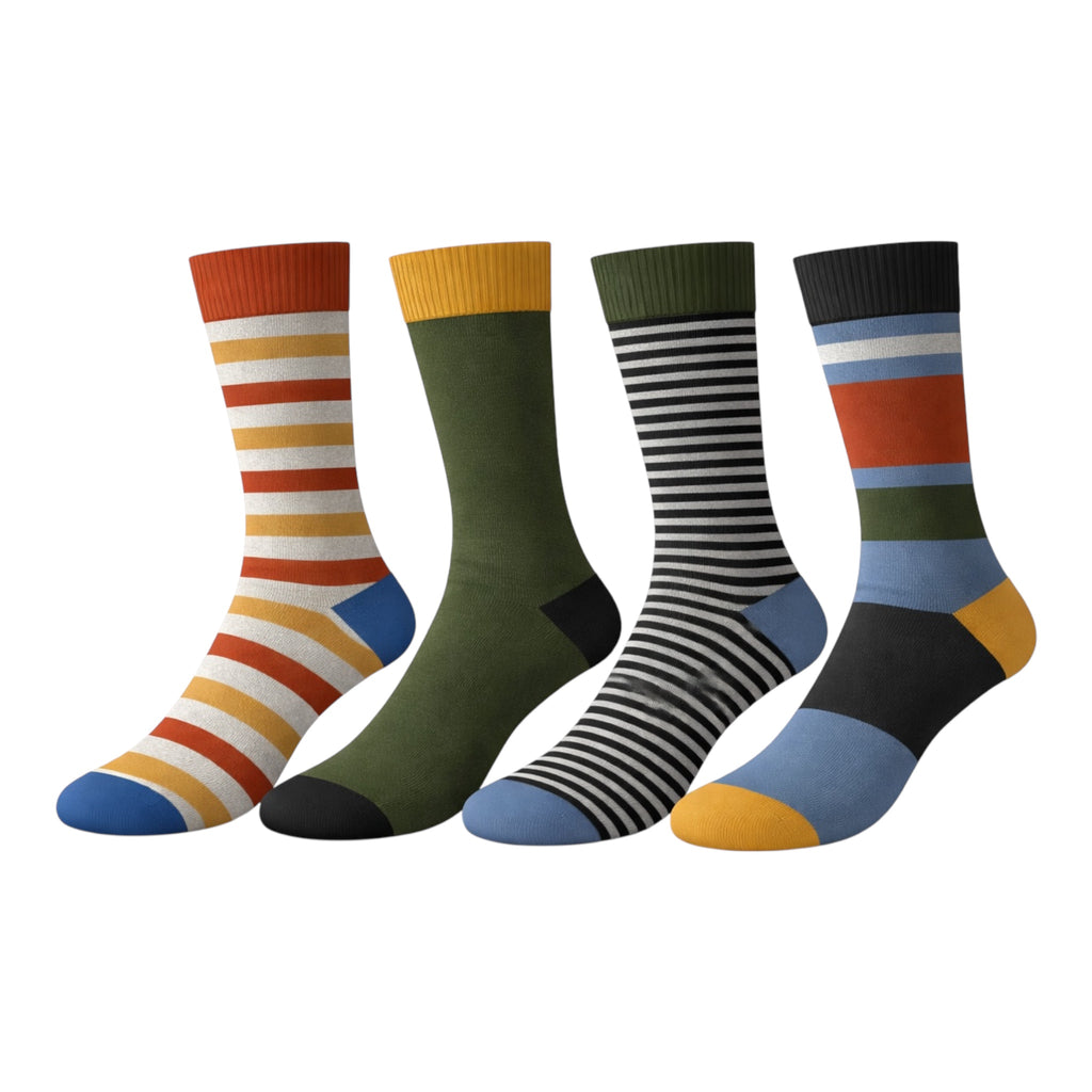 Men's 4pp Boot Ankle Socks - Black/Grey