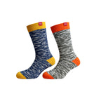 Men's 2pr Navy & Khaki Boot Socks