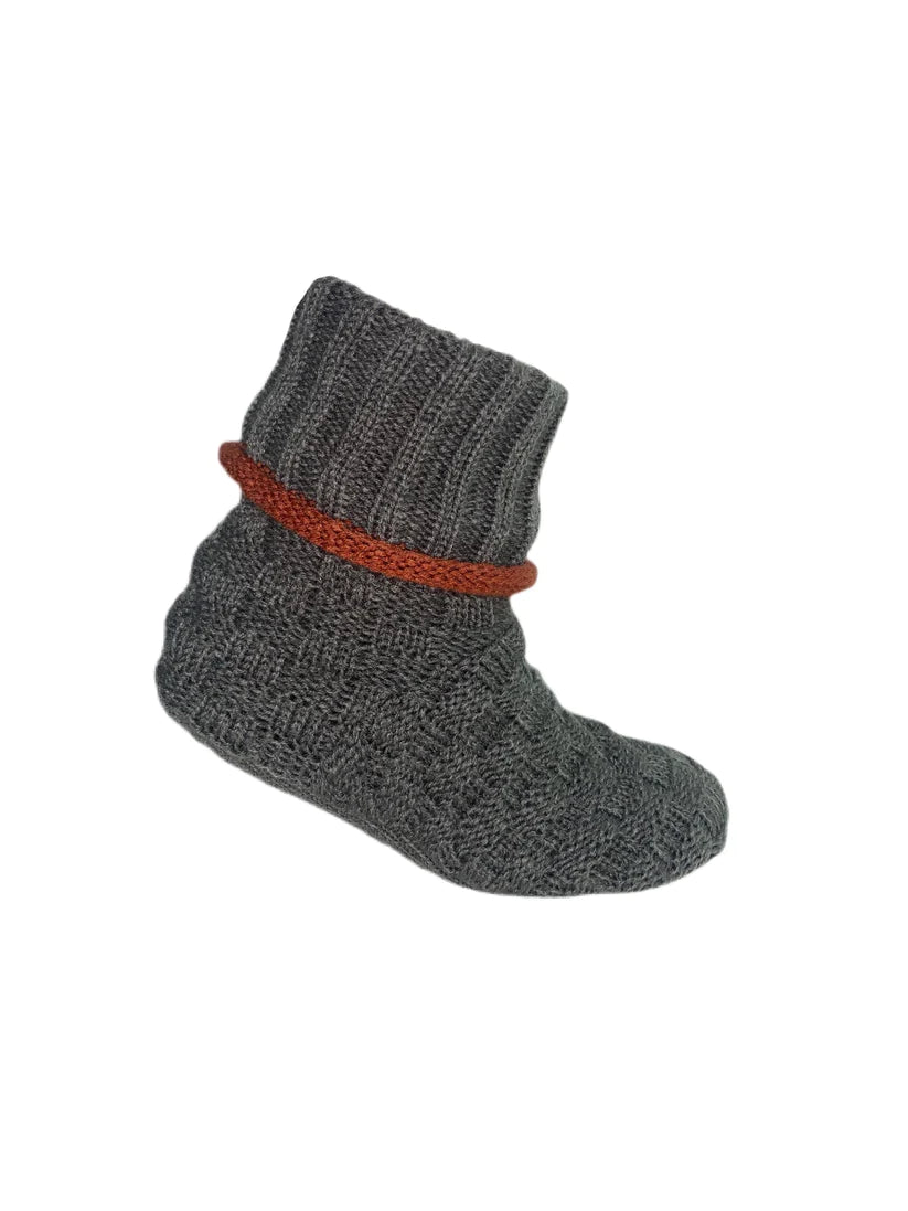 Men's Grey and Orange Tipped Bootie