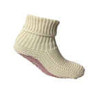 Ladies Lightweight Marshmallow Cream and Pink Bootie