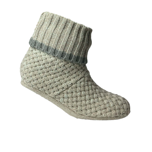 Ladies Seafoam Green Woven Bootie