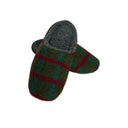 Men's Olive Check Cosy Slippers