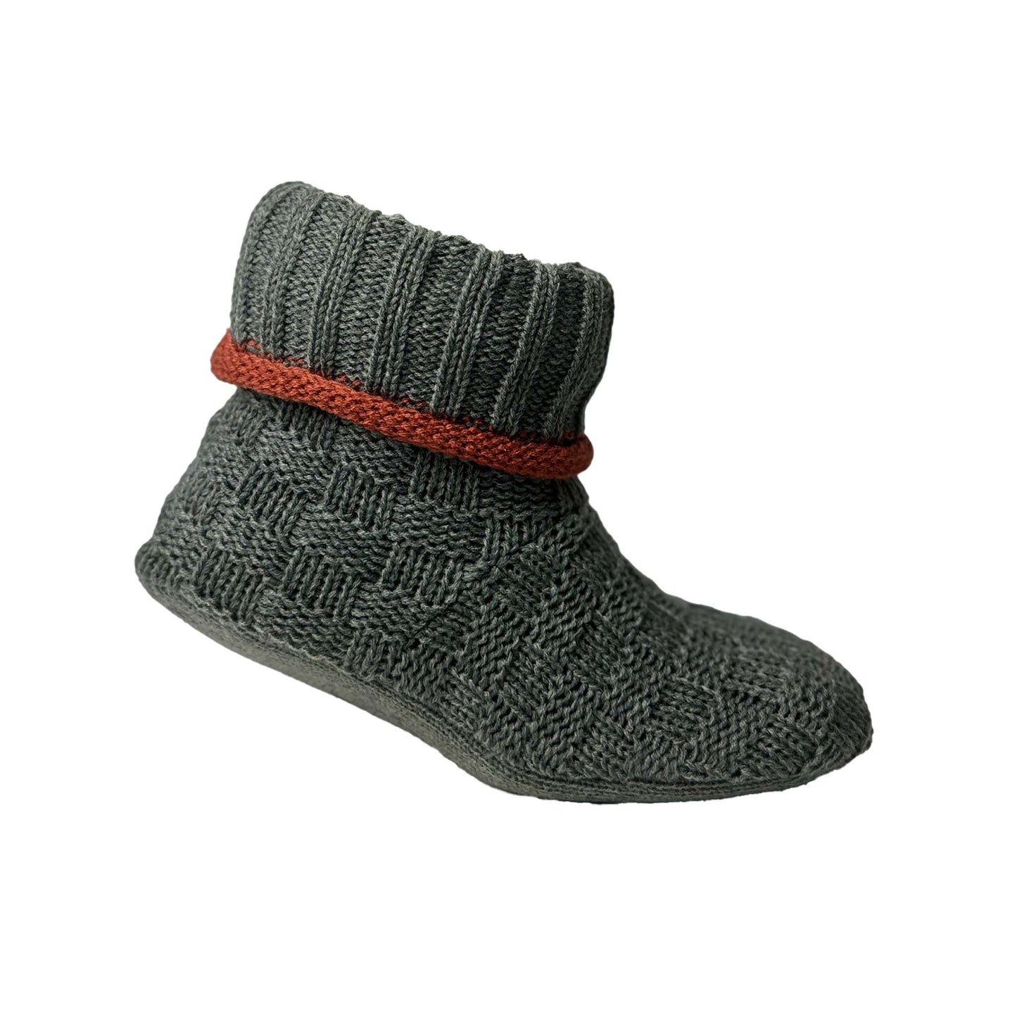 Men's Grey and Orange Tipped Bootie