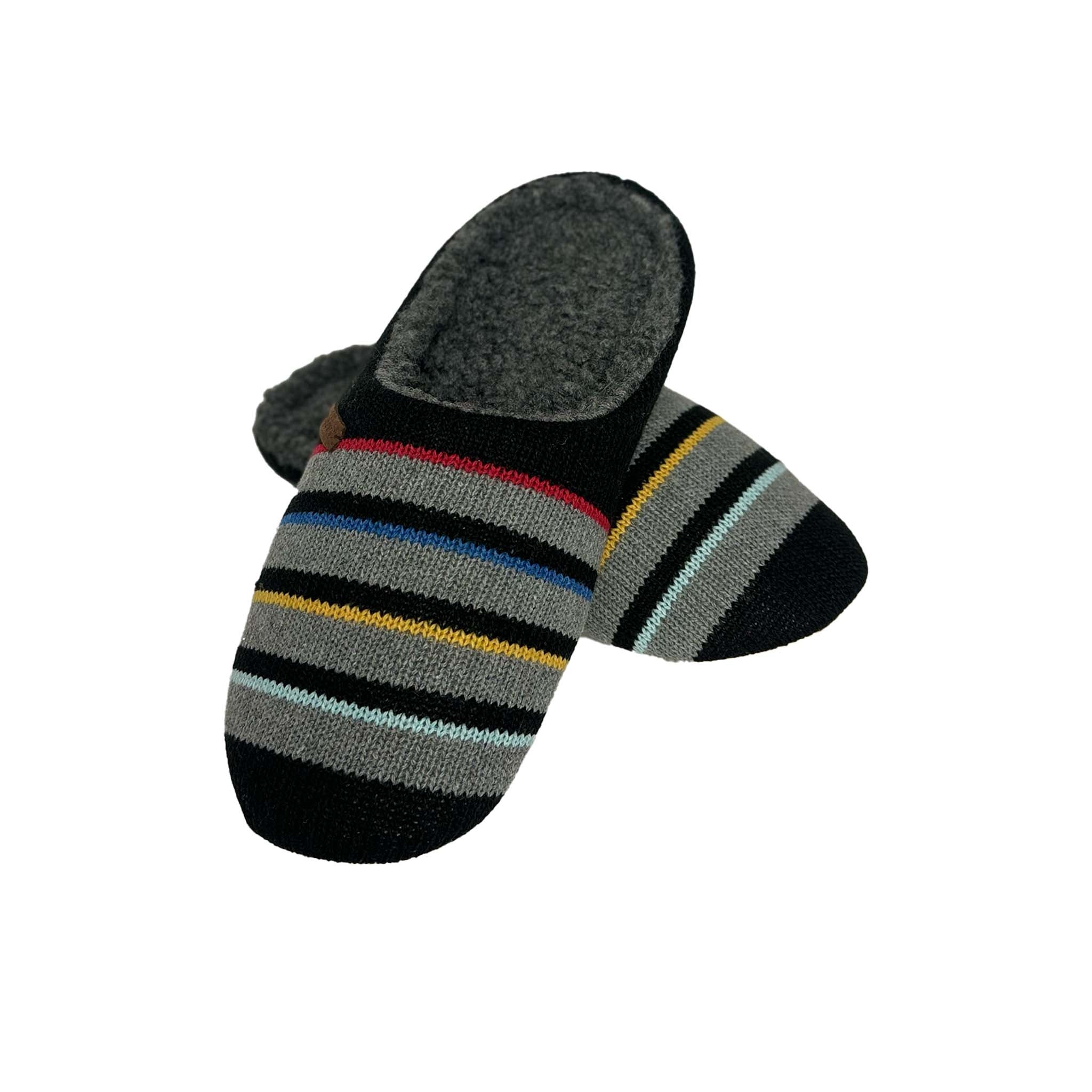 Men's Midnight Colour Pop Stripe Slippers
