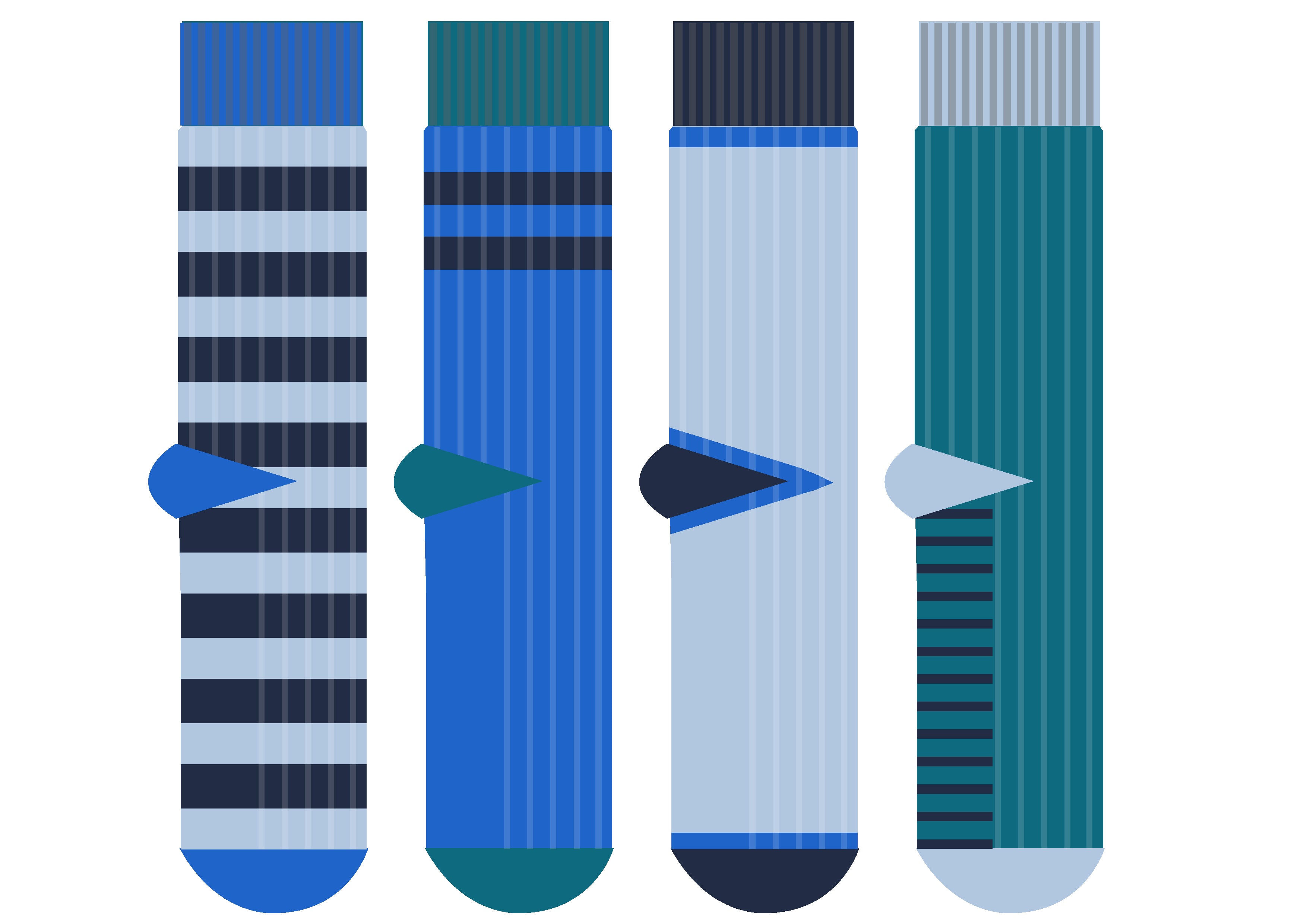 Men's 4pp Boot Ankle Socks - Ocean