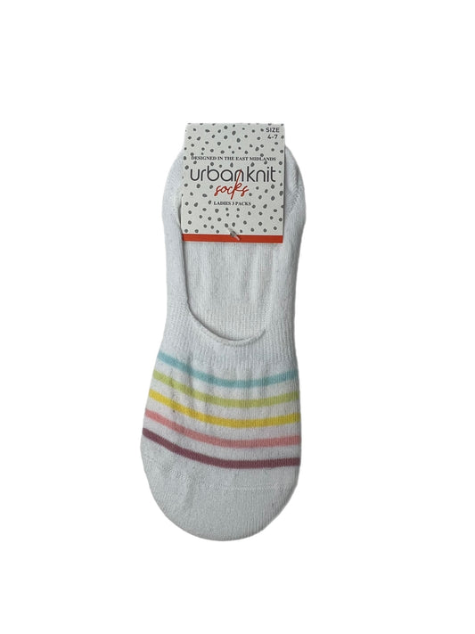 Ladies 3pp Print Footsie Socks