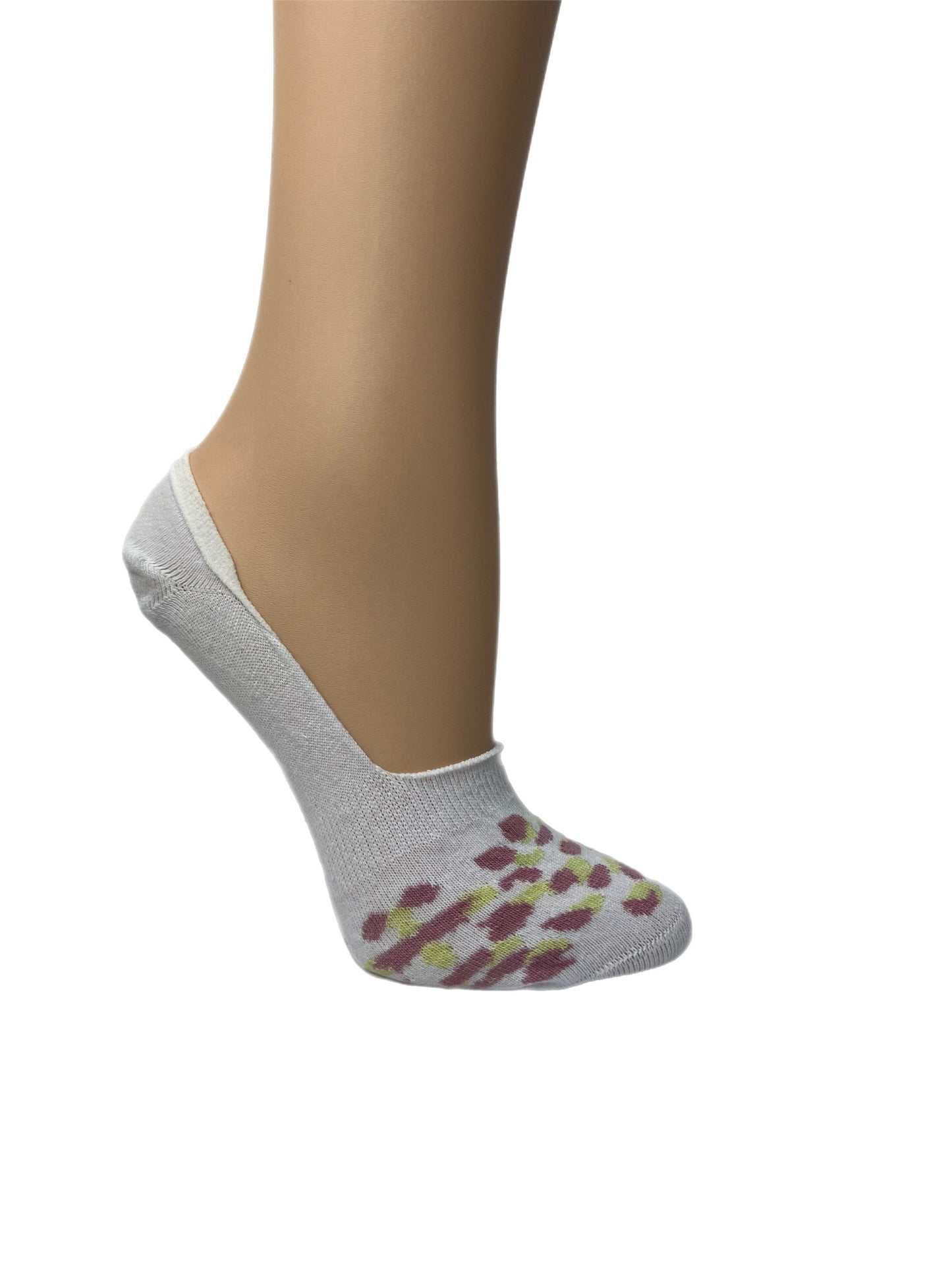 Ladies 3pp Print Footsie Socks