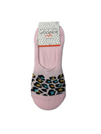 Ladies 3pp Leopard Footsie Socks