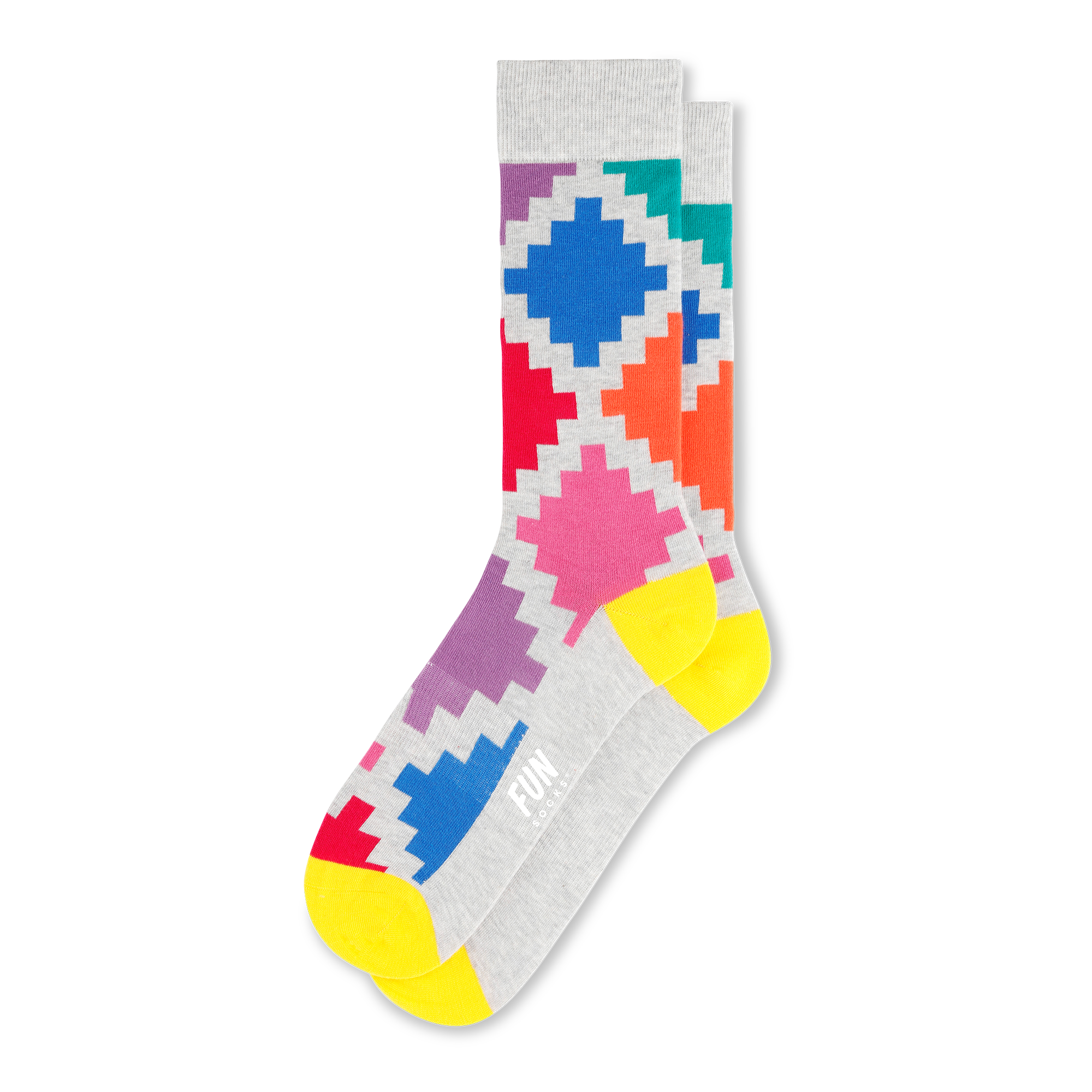 Men's Geo Check Fun Socks