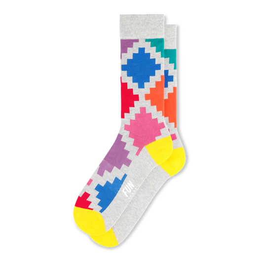 Men's Geo Check Fun Socks