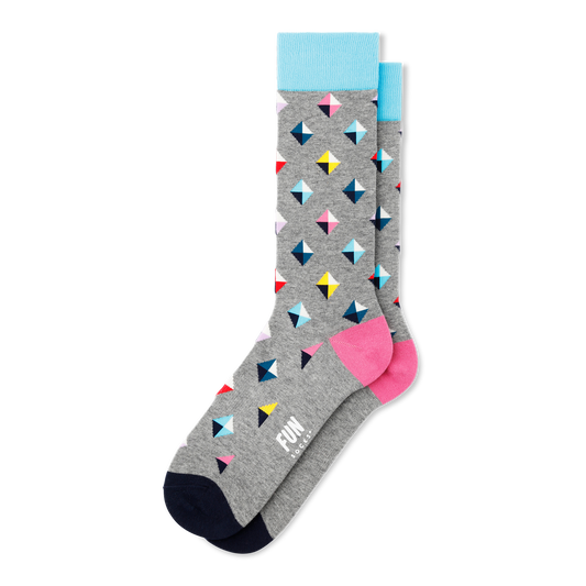 Men's Grey Stud Fun Socks