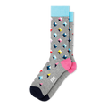 Men's Grey Stud Fun Socks