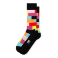 Ladies Black Stripe Dress Fun Socks