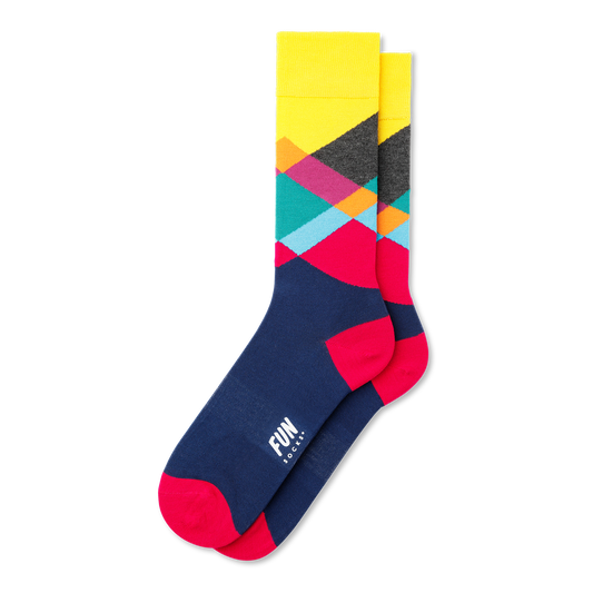 Mens Broken Dress Fun Socks