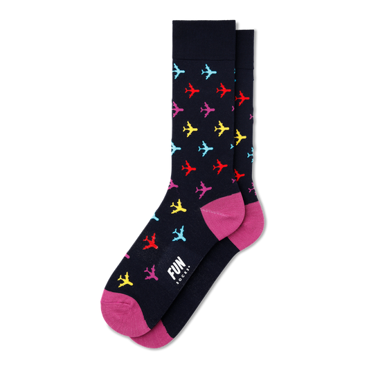 Mens Wheels Up Fun Socks