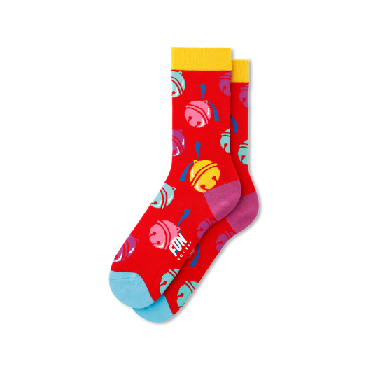 Ladies Jingle Bells Holiday Fun Socks