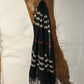 Men's Black Cream Check Print Scarf