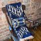 Ladies Blue Aztec Scarf