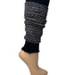 Ladies Black & White Waffle Leg Warmer