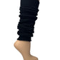 Ladies Black Waffle Leg Warmer