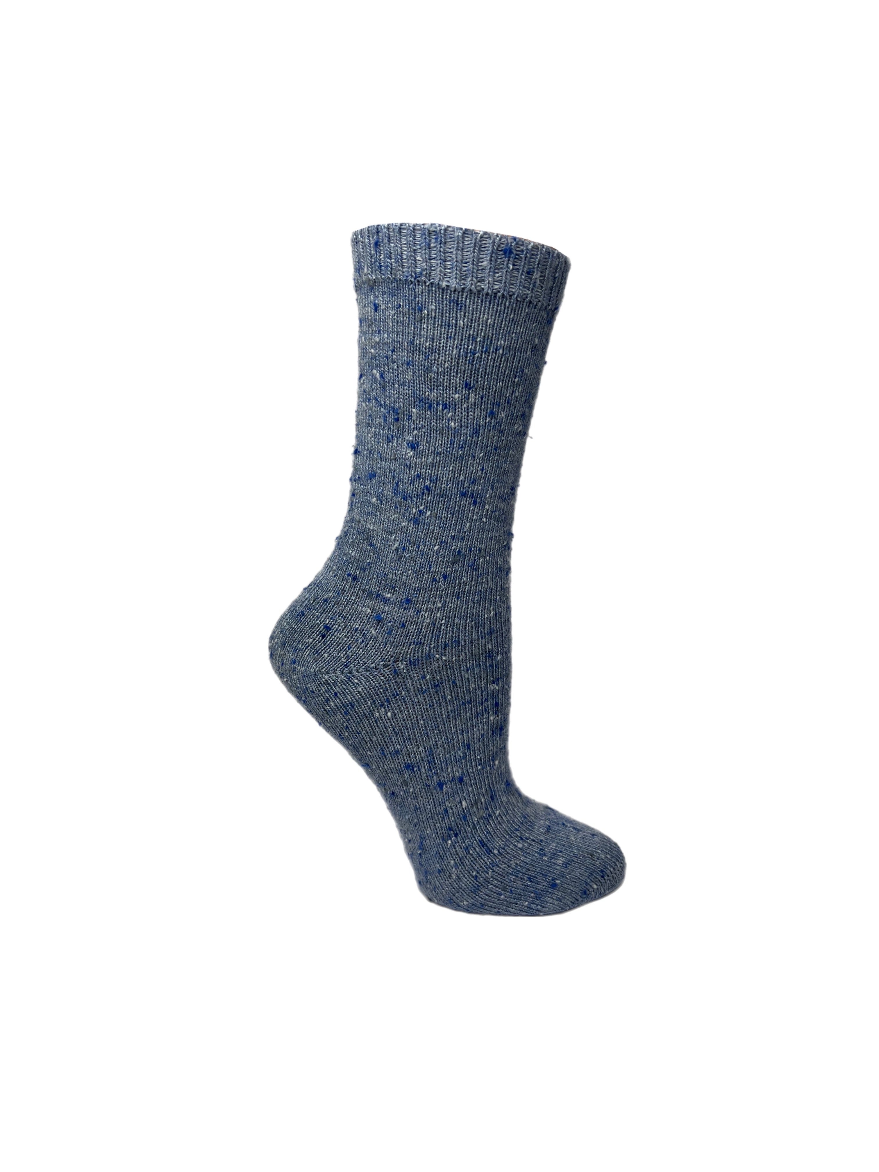 Ladies Shangtung Blue Jaspe Sock