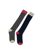 Ladies Navy Grey Knee High