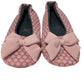 Ladies Pink Spot Ballerina Slippers