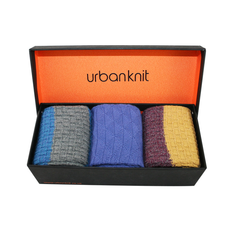 Men's 3PK Square Sock Gift Box