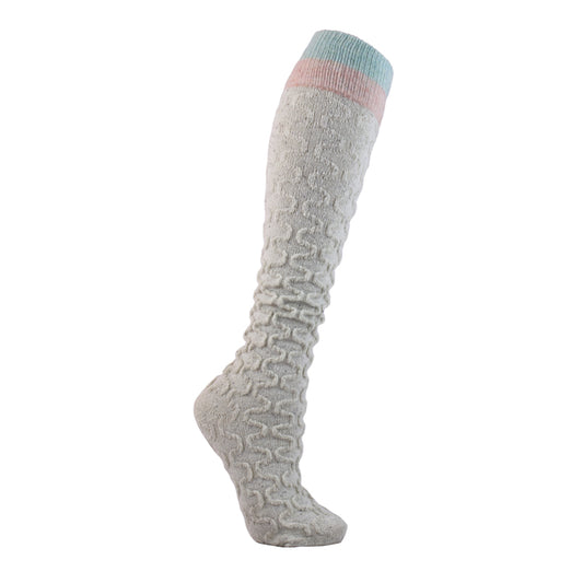 Ladies Natural Wave Stitch Knee High