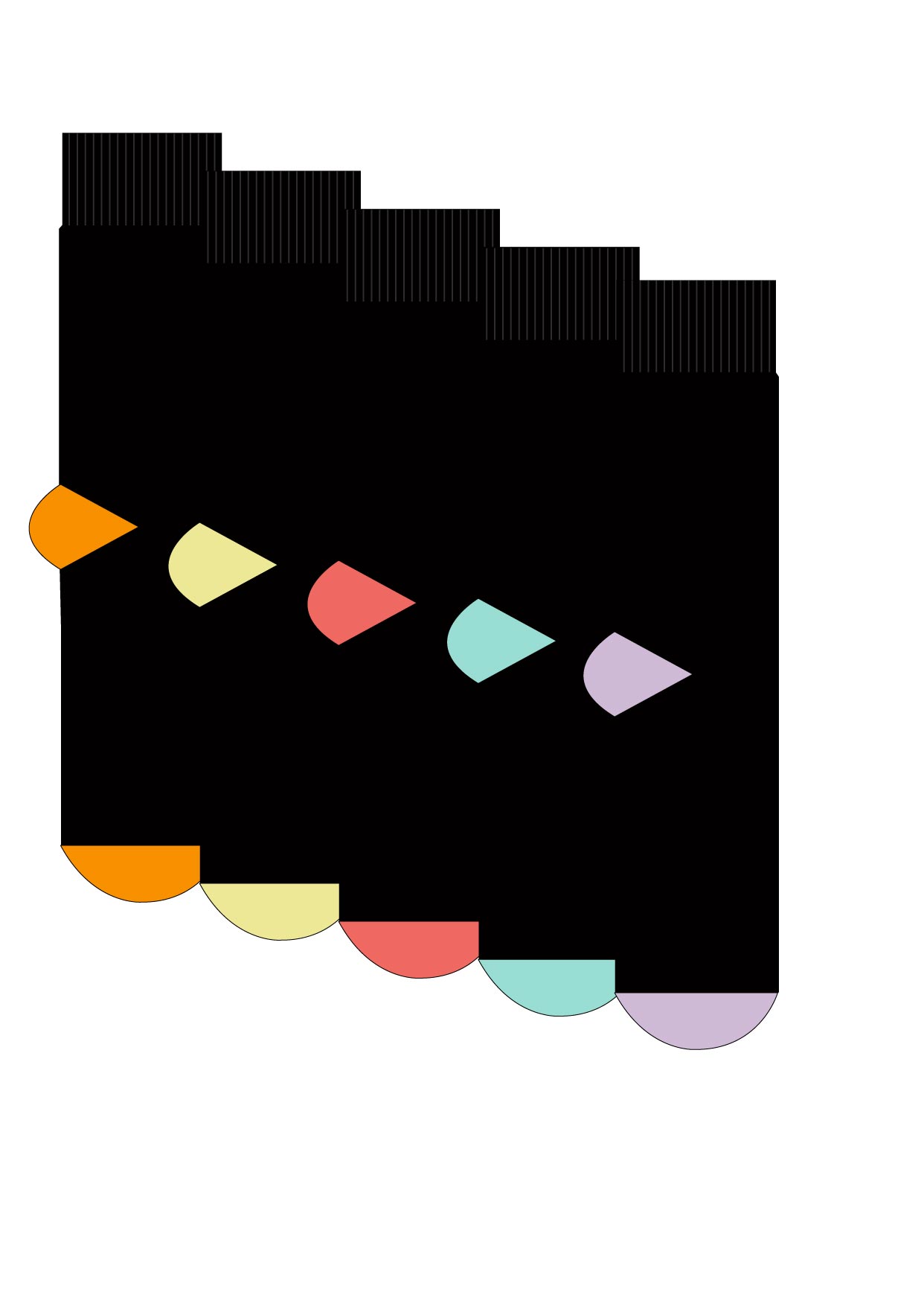 Men's 5pp Heel and Toe Ankle Socks - Pastel