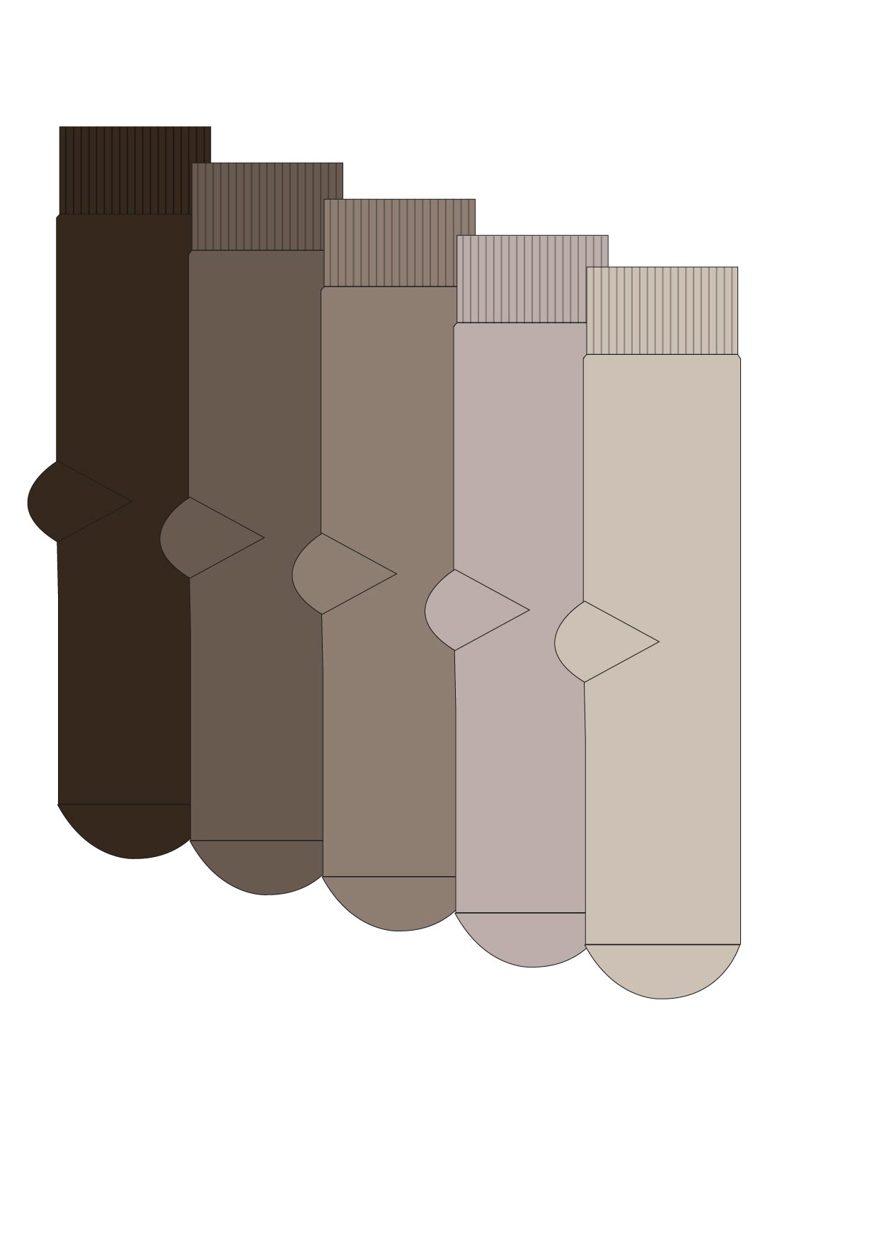 Men's 5pp Bamboo Ankle Socks - Chino