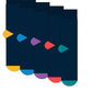 Men's 5pp Heel and Toe Ankle Socks - Jewel Tones