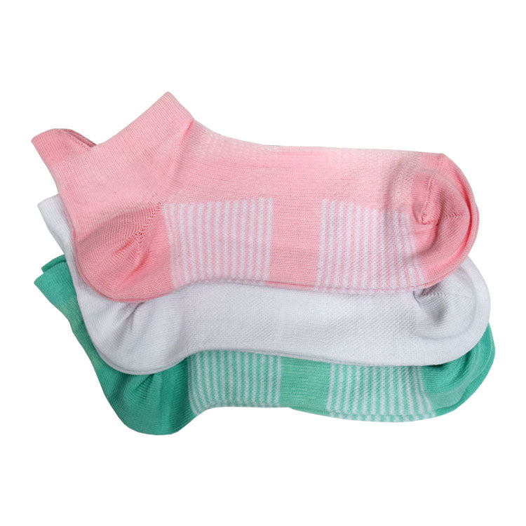 3 Pair Ladies Sports Socks Pastels