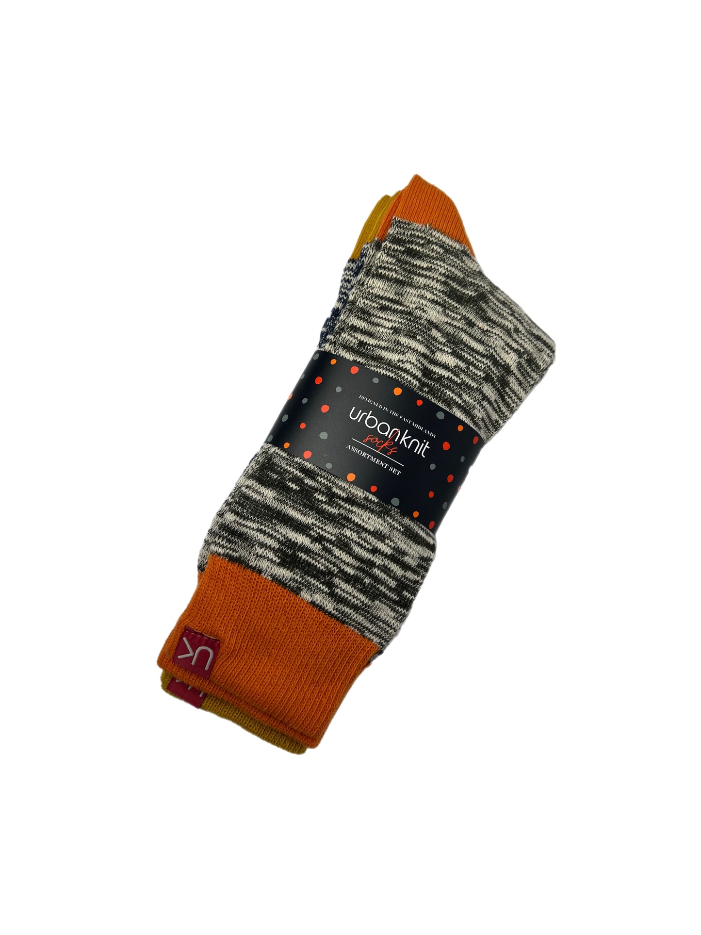 Men's 2pp Navy & Khaki Slub Boot Socks