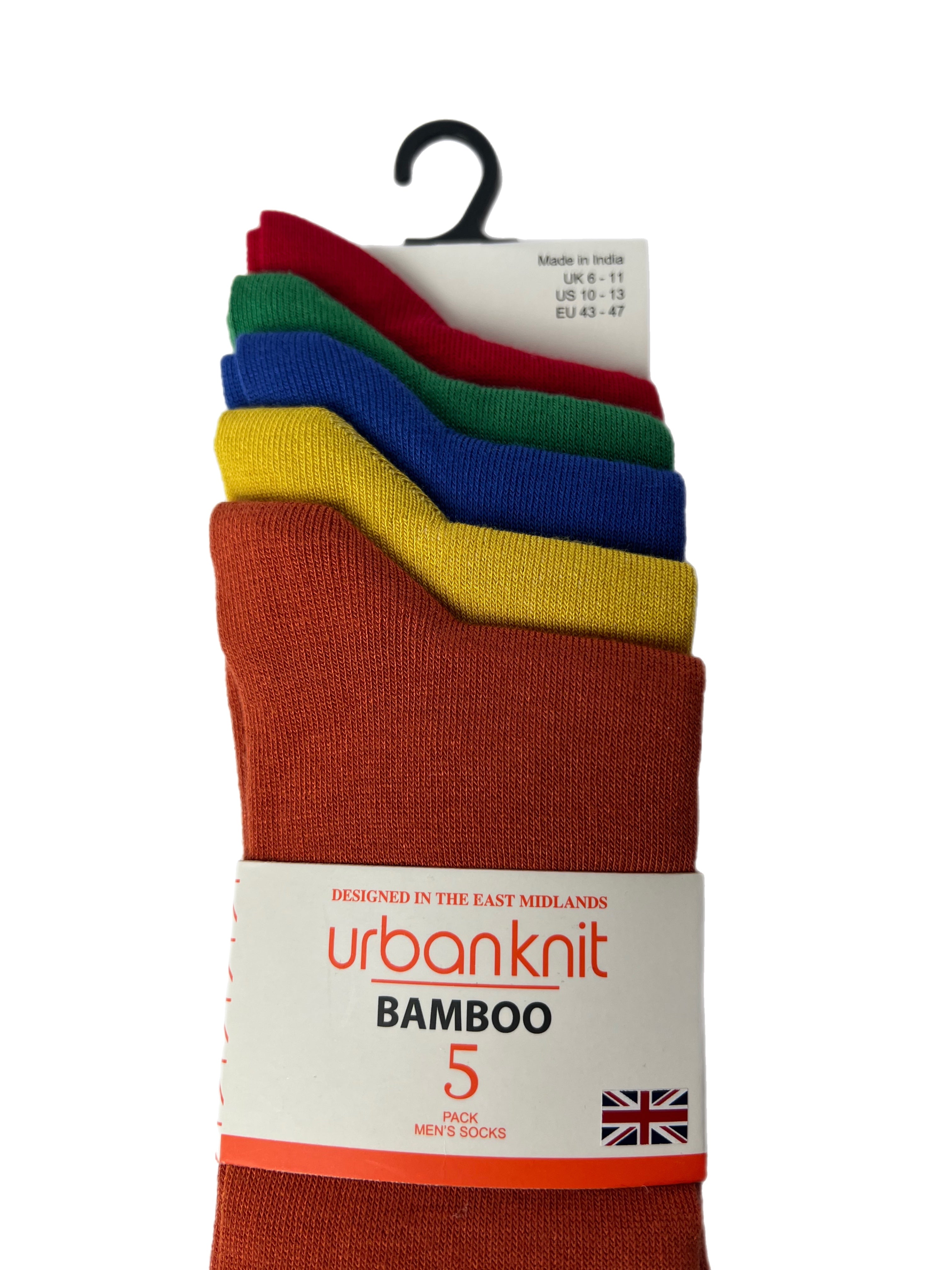 Men's 5pp Bamboo Ankle Socks - Vibrant