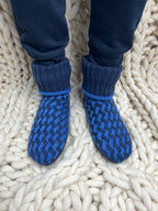 Men's Blue Two Toned Bootie