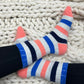 Ladies 2PP Super Soft Blue Peach Lounge Socks