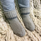 Ladies Seafoam Green Woven Bootie