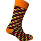 Men's 5pp Bright Ankle Socks - Zig Zag