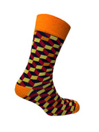 Men's 5pp Bright Ankle Socks - Zig Zag