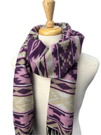 Ladies Lilac Purple Lightweight Aztec Scarf