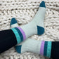 Ladies 2PP Super Soft Mint Lilac Lounge Socks