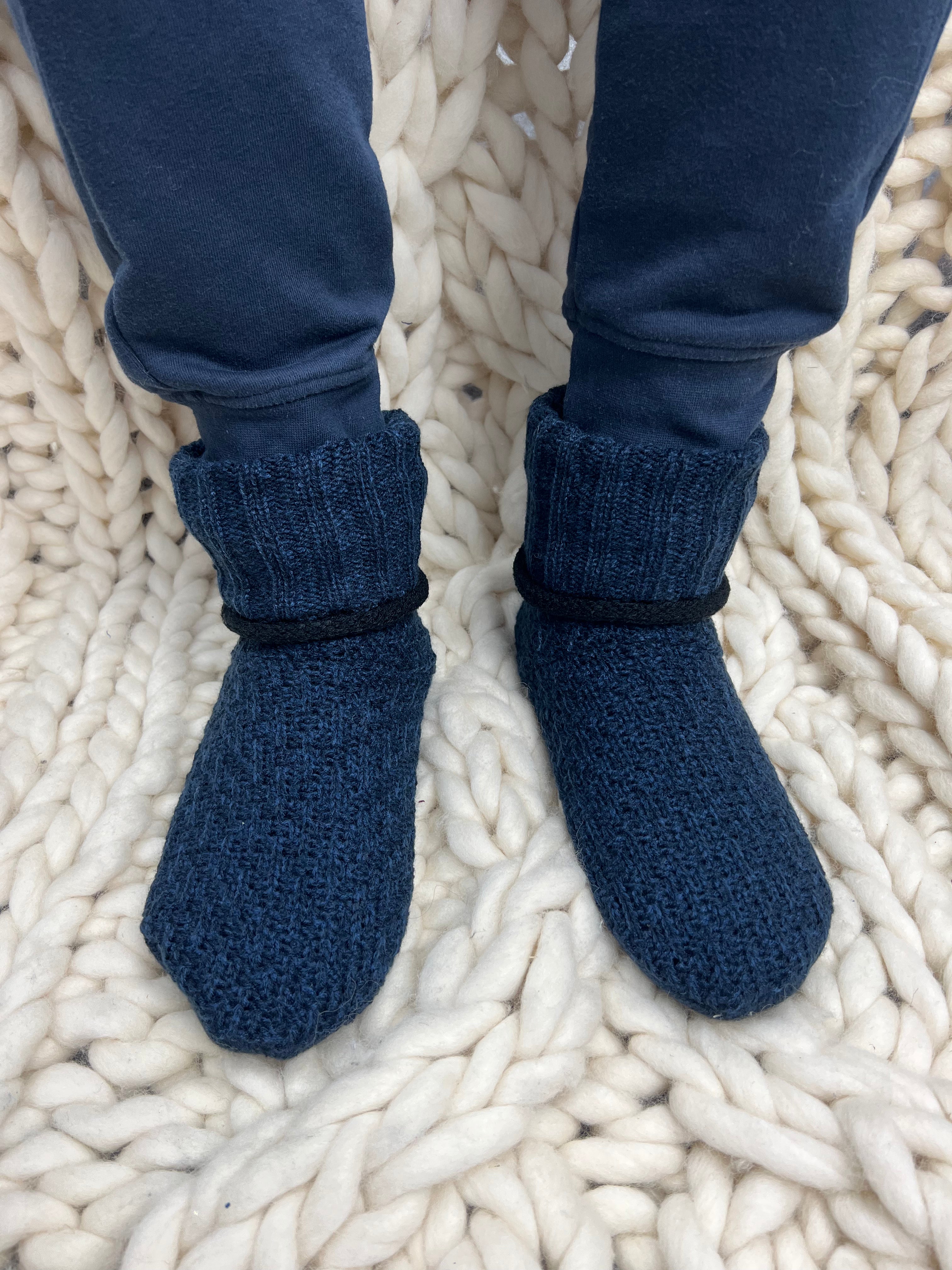 Men's Navy and Black Tipped Bootie